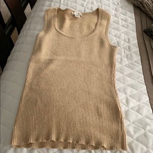 Size small gold tank by cache